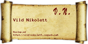 Vild Nikolett névjegykártya