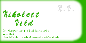 nikolett vild business card